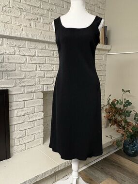 Vittoria Verani Black Sleeveless Sheath Dress | Professional LBD Size 4/S